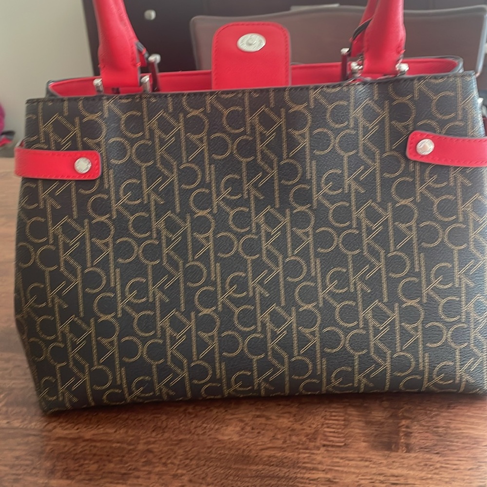 Calvin Klein logo satchel purse - Picture 6 of 16